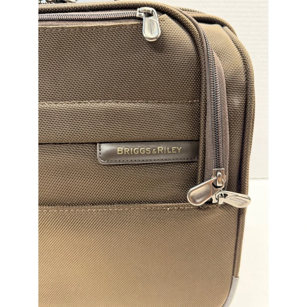Briggs & Riley Commuter Suitcase Brown Extendable Handle U214-18 Rolling Luggage
